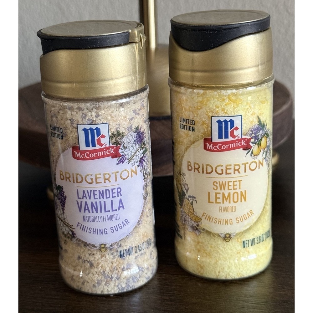 McCormick Bridgerton Lavender Vanilla & Sweet Lemon Finishing Sugars NEW!